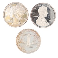 Assorted 1 oz .999 Fine Silver Rounds Variety Collection Set of 9 Rounds