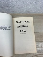 Vintage 1997 National Sunday Law By A. Jan Marcussen Paperback Book