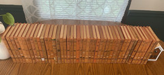 44 Book Lot Childhood of Famous Americans Vintage Orange Hardback Bobbs-Merrill