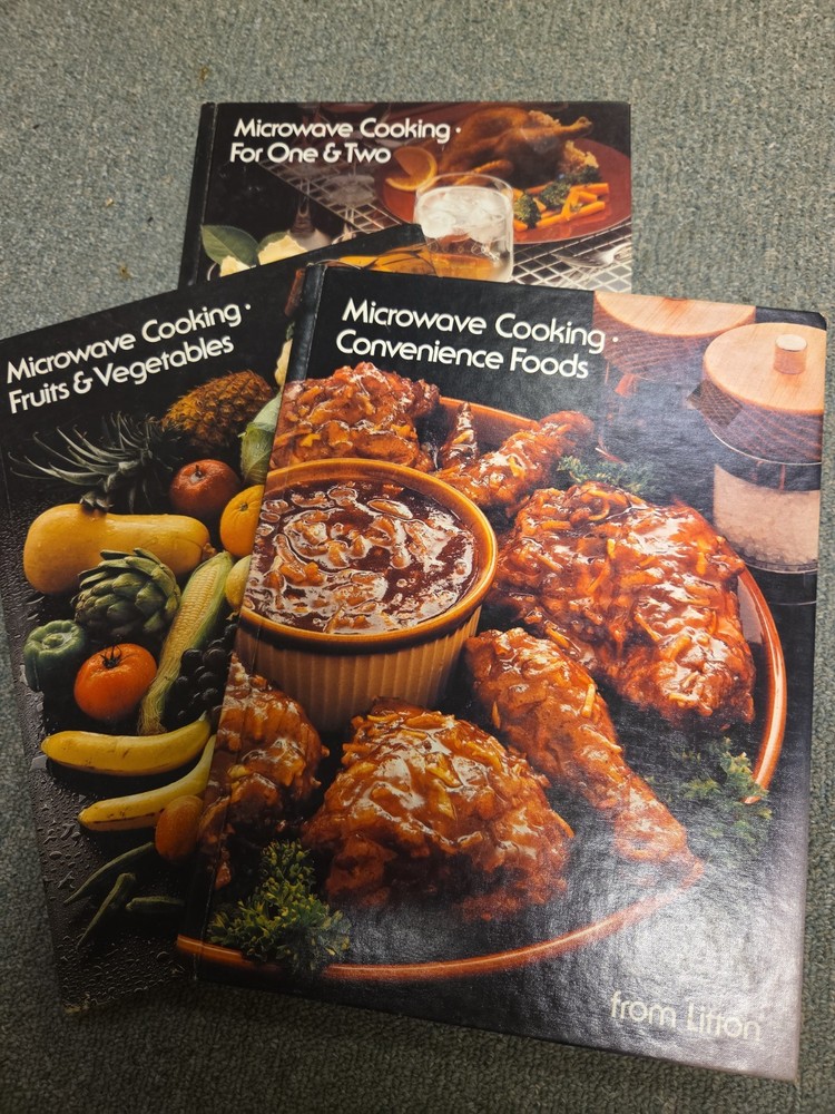Litton Microwave Cooking Cookbooks 3 Books