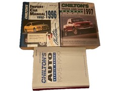 Lot of 8 Chilton Auto Repair Manuals Hardcover VTG 90s Ex-Library – ACCEPTABLE