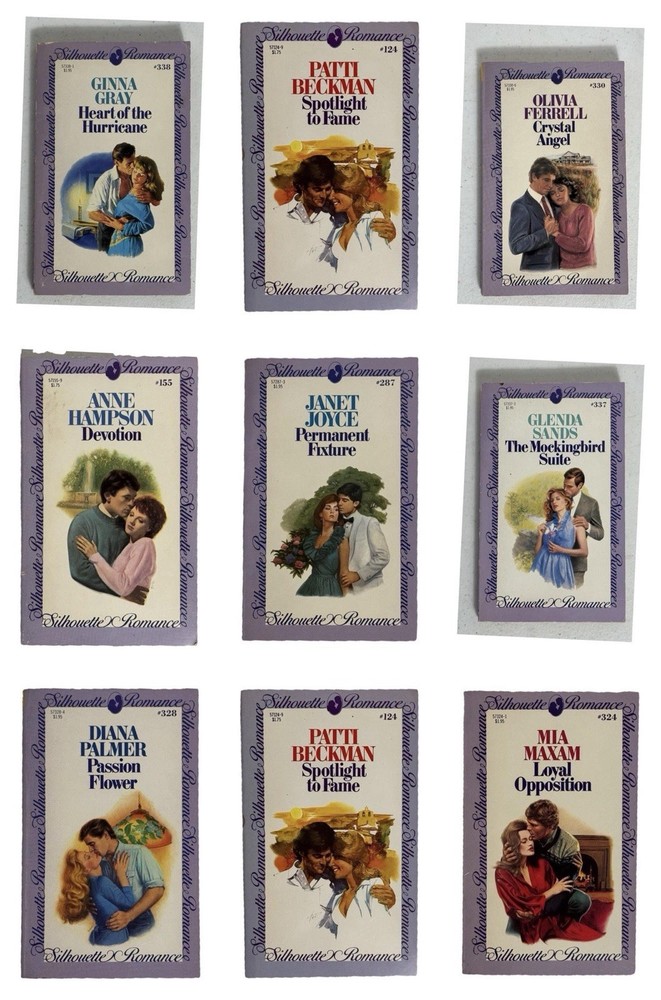 Vintage Silhouette Romance Paperback Lot 9 Books Diana Palmer Anne Hampson