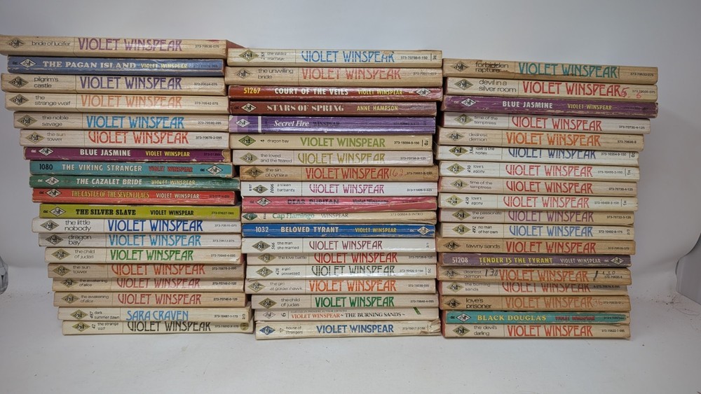 Violet Winspear Vintage Harlequin Presents Romance Novels Lot of 54 Books