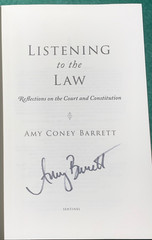 Listening to the Law Amy Coney Barrett SIGNED 1st/1st HC DJ Trump Supreme Court