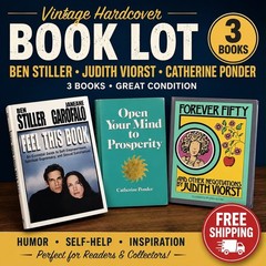 Vintage Hardcover Book Lot Ben Stiller Judith Viorst Catherine Ponder 3 Books