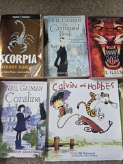 Mystery Thriller Hardcover Book Lot Alex Rider Neil Gaiman Ray Bradbury Calvin