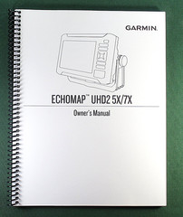 Garmin Echomap UHD2 74cv Owner’s Manual: Full Color 80 Pages & Clear Covers