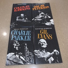 4 Vtg Book Lot Jazz Masters Series Charlie Parker Coleman Hawkins Oscar Peterson
