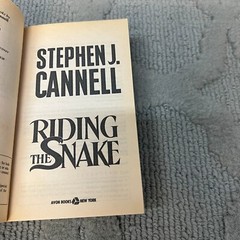 Riding The Snake Mystery Paperback Book by Stephen Cannell from Avon 1999