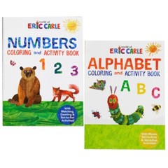 Eric Carle (set of 2) Coloring & Activity books ALPHABET & NUMBERS 160 pages