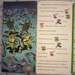 1990 Teenage Mutant Ninja Turtles TMNT Invasion Robobugs Sound Story Book Works