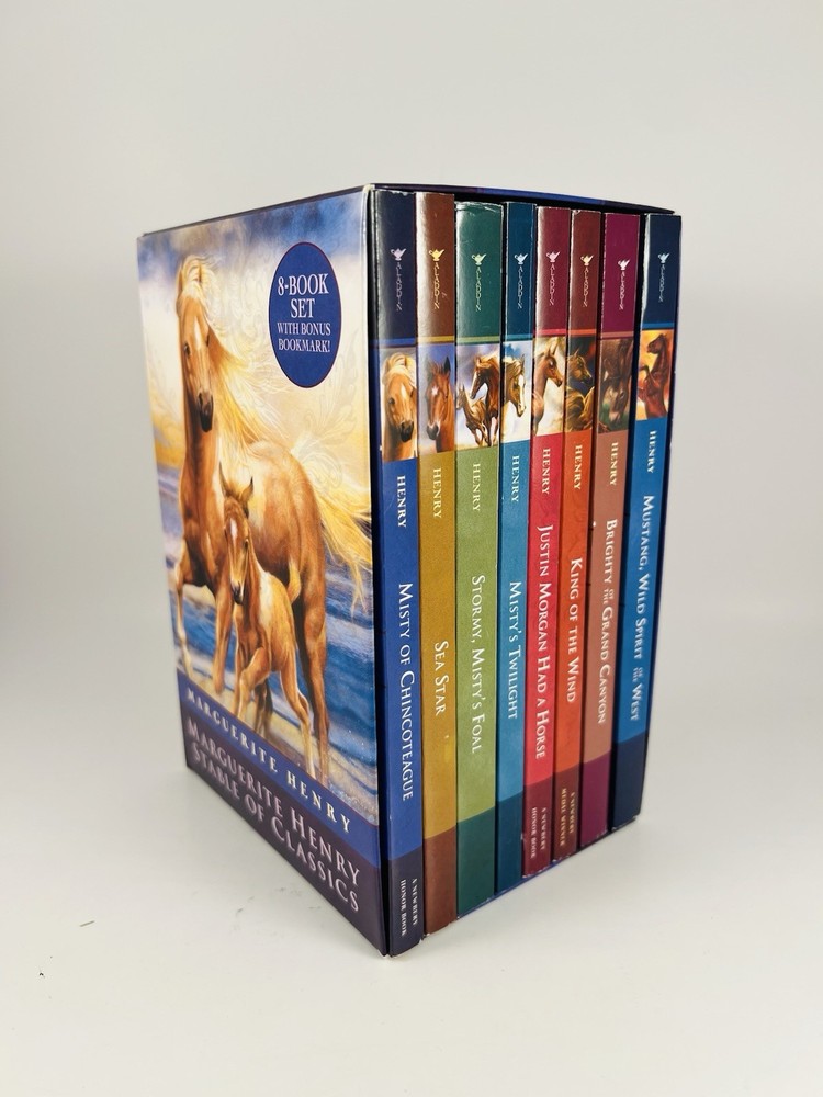 Marguerite Henry Stable of Classics 8 Paperback Book Box Set Horeses