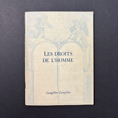 Les Droits de l’Homme Pages d’histoire de France Livre 2 Langellier 1963