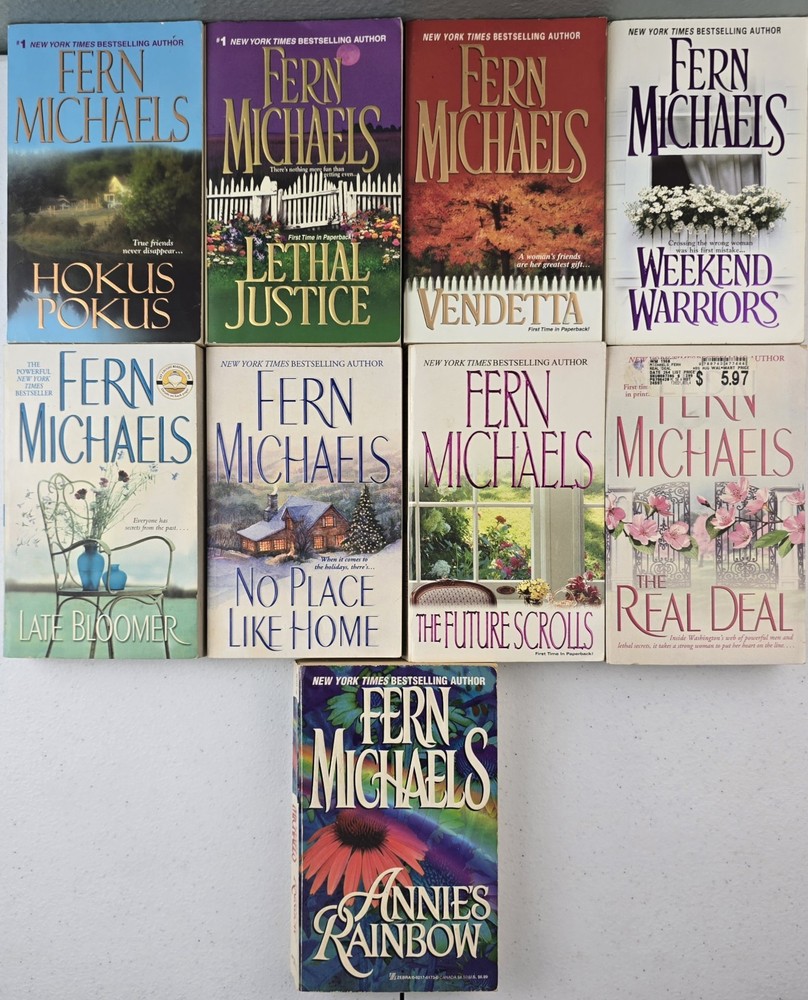 Lot of 9 Fern Michaels Paperback Books Random Mix – Free Shipping