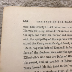The Last Of The Barons Edward Bulwer-Lytton 1881 J.B. Lippincott Historical Fic