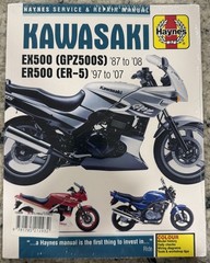Kawasaki EX500 (GPZ500S) (87-08) ER500 (ER-5) (97-07) Haynes Repair Manual NEW