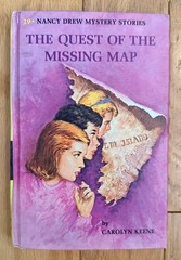 Nancy Drew #19 The Clue of the Missing Map 1942, 1969 White Endpapers