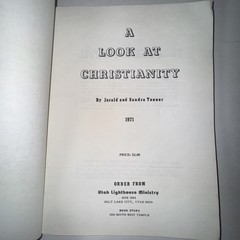 A Look At Christianity by Jerald & Sandra Tanner Enlarged Edition 1971 MORMONISM