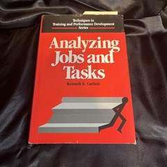 Analyzing Jobs and Tasks – Hardcover, by Carlisle Kenneth Eugene – Good