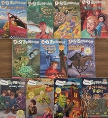 LOT OF 11 A TO Z MYSTERIES/CALENDAR MYSTERIES BOOKS BY RON ROY ~ SCHOLASTIC