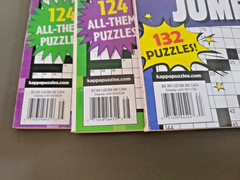 Lot of 3 Jumbo Crossword Books by Kappa -USA & 2 Superbs- 380+ Puzzle Challenges