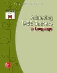 Achieving Tabe Success in Language, Level M Workbook by McGraw Hill