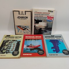 Lot of 5 Outboard Motor Service Repair Maintenance Manuals Clymer Intertec