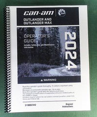 2024 Can-Am Outlander PRO HD5 XU 4X4 Owner’s Manual: 394 pages & Clear Covers