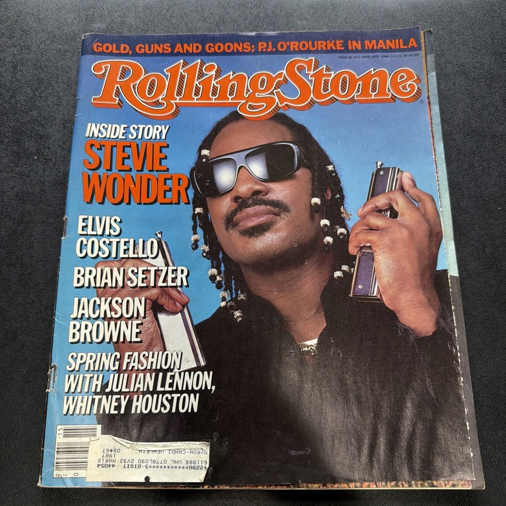 1986 ROLLING STONE MAGAZINE # 471 STEVIE WONDER