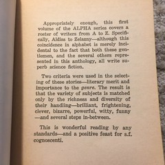 Alpha One Robert Silverberg 1970 Science Fiction Anthology Ballantine Books PB