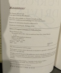 The Purpose Driven Life by Rick Warren SIGNED RARE 1st edition Later Printing