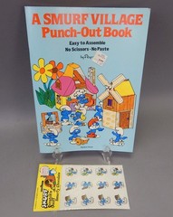 NEW Vintage 1982 Random House Smurf Village Punch-Out Book w Sniff Stickers Peyo