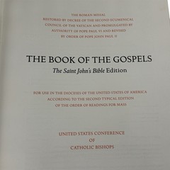 Book of the Gospels Saint Johns Bible Edition Genuine Leather Liturgical Press