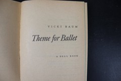 Theme for Ballet Vicki Baum 1959 Dell Book Ballet Drama Romance Paperback PB
