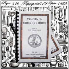 1885 Virginia Cookery Vintage Cook Book 346 Pages