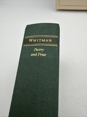 Whitman Poetry and Prose Library of America Hardcover 12th Printing