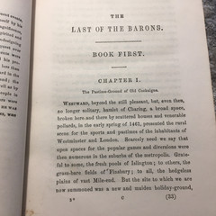 The Last Of The Barons Edward Bulwer-Lytton 1881 J.B. Lippincott Historical Fic
