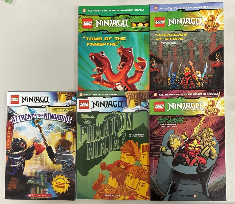 Lot 5 Lego Ninjago Graphic Novel Books 4 PapercutZ And 1 Schoolastic