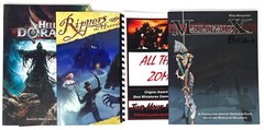 Lot of 4 Horror RPG Rule Books – Malifaux, Hell Dorado, Rippers, All Things Zom