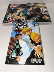 Demon Slayer Manga Books Volume 1 2 3 Lot Of 3