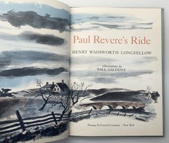 Paul Revere’s Ride by Henry Wadsworth Longfellow, P. Galdone Illustrated 1963 HC