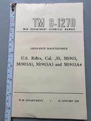 Reproduction of TM 9-1270 War Department Technical Manual paperback Reprint