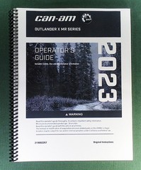 2023 Can-Am Outlander 1000R X MR Owner’s Manual: 258 Pages & Protective Covers