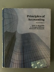 #756 Principles of Accounting 4th Edition by Reynolds , Hillman & Kochanek