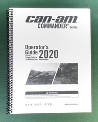 2020 Can-Am Commander Limited 1000R Owner’s Manual: 195 Pages & Clear Covers
