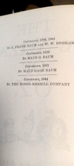 Lot of 2x THE WIZARD OF OZ L.F. Baum 1944 Bobbs-Merrill+Gossett- Evelyn Copelman