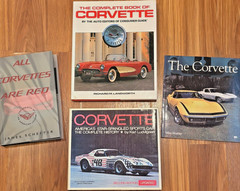 GREAT LOT OF 4 VTG CHEEVY CORVETTE COFFEE TABLEE BOOKS HARDCOVER HISTORY PHOTOS