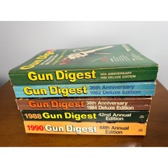 Gun Digest Books 1980’s Lot of 5 Annual Editions Vintage Firearms Hunting Mixed