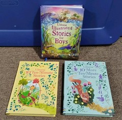 Usborne Hardcover Book Lot: Illustrated Stories For Boys 10 Minute Stories