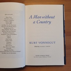 A Man Without a Country by Kurt Vonnegut – Seven Stories Press – 2005, Hardcover